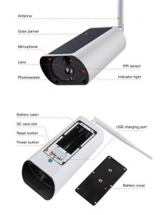 Qsmart PRO Smart Camera, 15000mAh Batteries, Solar Panel, Full HD 2MP, Wireless, iOS & Android, Waterproof IP66