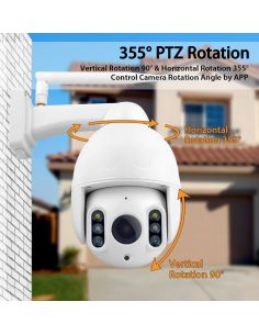 Camera supraveghere QSQ Dome, Zoom 16X, iOS/ Android, Inclinare 90 / Rotire 355˚, Night Vision 50m, IP66