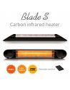 Stand cu Veito Blade S 2,5kW, Incalzitor terasa, Convector, Radiator electric, Infrarosu, Interior-Exterior, fibra Carbon