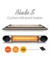 Stand cu Veito Blade S 2,5kW, Incalzitor terasa, Convector, Radiator electric, Infrarosu, Interior-Exterior, fibra Carbon