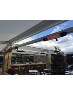 Incalzitor Veito Blade S 2,5kW, Infrarosu, Interior-Exterior, fibra Carbon, Aluminiu, Telecomanda, Timer, Termostat, IP55