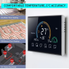 Termostat centrala cu fir Q8000WM, Termostat Smart, Termostat cu fir, Wifi, 6 programe, Comenzi tactile, Negru