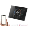 Termostat centrala Q8000WM cu fir, Termostat Smart, Spate plat, Wifi, 6 programe, Comenzi tactile, Negru