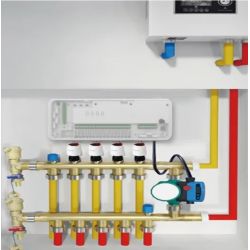 Automatizare Incalzire Pardoseala Q20, Kit Incalzire Pardoseala Wireless, Controller 2x8 zone, 6 Termostate, e-Hub, Smart