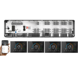 Q10 Underfloor Heating Automation Kit, Smart Management and Monitoring for 8 Zones, 4 Wired Q8000WM Thermostats