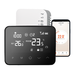 Automatizare Incalzire Pardoseala Q20, Kit Incalzire Pardoseala Wireless, Controller 2x8 zone, 6 Termostate, e-Hub, Smart