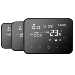 Termostat Wireless Q20- termostat suplimentar pentru Kit Automatizare Pardoseala Q20, Negru