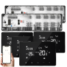 Q10 Underfloor Heating Automation Kit, Smart Management and Monitoring for 2x 8 Zones, 4 Wired Q10 Thermostats, Flat back