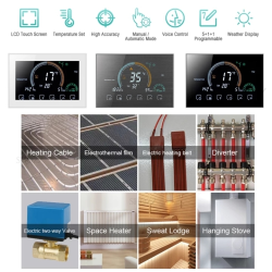 Q10 Underfloor Heating Automation Kit, Smart Management and Monitoring for 2x 8 Zones, 4 Wired Q8000WM Thermostats