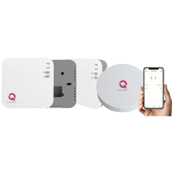 Automatizare Incalzire Pardoseala Wireless Q20, Kit Incalzire Pardoseala, Controller 8 zone, 4 Termostate Wireless, e-Hub, Smart