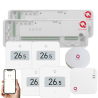 Automatizare Incalzire Pardoseala Q20, 2x Controller 8 zone, 4 Termostate Q30 Wireless, Ecran e-Ink, Panou tactil sticla, Smart