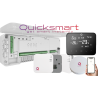 Kit automatizare incalzire pardoseala wireless Q20, controller 8 zone, 4 termostate wireless, 8 actuatoare NC, e-Hub, Smart