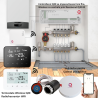 Q20 Underfloor Heating Automation Kit, Smart Management for 8 Zones, Fully Wireless, 4 Wifi Thermostats, 8 NC, e-Hub Included