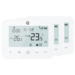 Automatizare Incalzire Pardoseala Q20, Kit Incalzire Pardoseala Wireless, Controller 2x8 zone, 6 Termostate, e-Hub, Smart