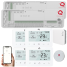 Automatizare Incalzire Pardoseala Q20, Kit Incalzire Pardoseala Wireless, 2x Controller 8 zone, 4 Termostate, e-Hub, Smart