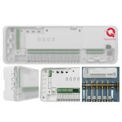 Automatizare Incalzire Pardoseala Wireless Q20, Kit Incalzire Pardoseala Smart, Controller 8 zone, 2 Termostate Wireless, e-Hub