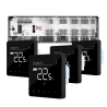 Q10 Underfloor Heating Automation Kit, Smart Management and Monitoring for 8 Zones, 4 Wired Recessed Q40 Thermostats