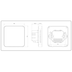 Automatizare Incalzire Pardoseala Q10, Controller pardoseala 8 zone, 4 Termostate cu fir Q40, Incastrabil, Smart