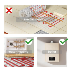 Q10 Underfloor Heating Automation Kit, Smart Management for 8 Zones, 4 Wired Recessed Q50 Thermostats, Touchscreen, Phone App