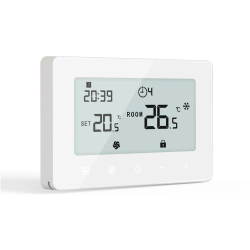 copy of Termostat cu fir Q10, Termostat smart, Wireless, Smart Life, 6 programe, Comenzi tactile, Sticla, Negru