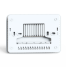 Termostat centrala Q10 cu fir, Smart, Panou sticla, Spate plat, Wifi, 6 programe, Comenzi tactile, Alb