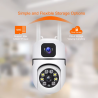 Camera supraveghere Smart QSQ1 Rotire/ Inclinare, Dual Camera, Urmărirea mișcării, Viziune nocturnă, Unghi larg, Audio, Sirenă