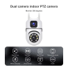 Camera supraveghere Smart QSQ1 Rotire/ Inclinare, Dual Camera, Urmărirea mișcării, Viziune nocturnă, Unghi larg, Audio, Sirenă