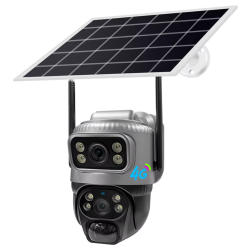 Camera supraveghere Smart QSQ3 4G Wireless, Panou solar, Rotativ PTZ, Dual Camera, UltraHD, IR Vision, Unghi larg, Audio, Sirenă