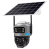 Camera supraveghere Smart QSQ3 Wireless, Panou solar, Rotativ PTZ, Dual Camera, UltraHD, IR Vision, Unghi larg, Audio, Sirenă