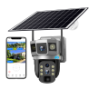 Camera supraveghere Smart QSQ4G Solar, Zoom Optic 10X, Pan/Tilt, Dual Camera, Urmărirea mișcării, IR, Unghi larg, Audio, Sirenă