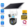 Camera supraveghere Smart QSQ5 4G, Rotire/ Inclinare, Dual Camera, Panou solar, Viziune nocturnă, Unghi larg, Audio, Sirenă