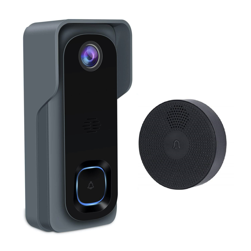 Sonerie inteligenta Qsmart, Full HD 2mp, iOS si Android, Wireless, Videointerfon 2 cai audio, alerta miscare, inregistrare