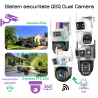 Camera supraveghere Smart QSQ3 4G Wireless, Panou solar, Rotativ PTZ, Dual Camera, UltraHD, IR Vision, Unghi larg, Audio, Sirenă