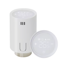 Kit automatizare smart radiatoare, 3 capuri Termostatate QTV20, Wireless, RF, E-Hub gateway, aplicatie iOS/ Android