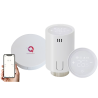 Kit automatizare smart radiatoare, 3 capuri Termostatate QTV20, Wireless, RF, E-Hub gateway, aplicatie iOS/ Android