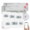 Q20 Underfloor Heating Automation, 2x 8-zone Controllers, 6 Q30 Wireless Thermostats, e-Ink Display, Glass Touch Panel, Smart