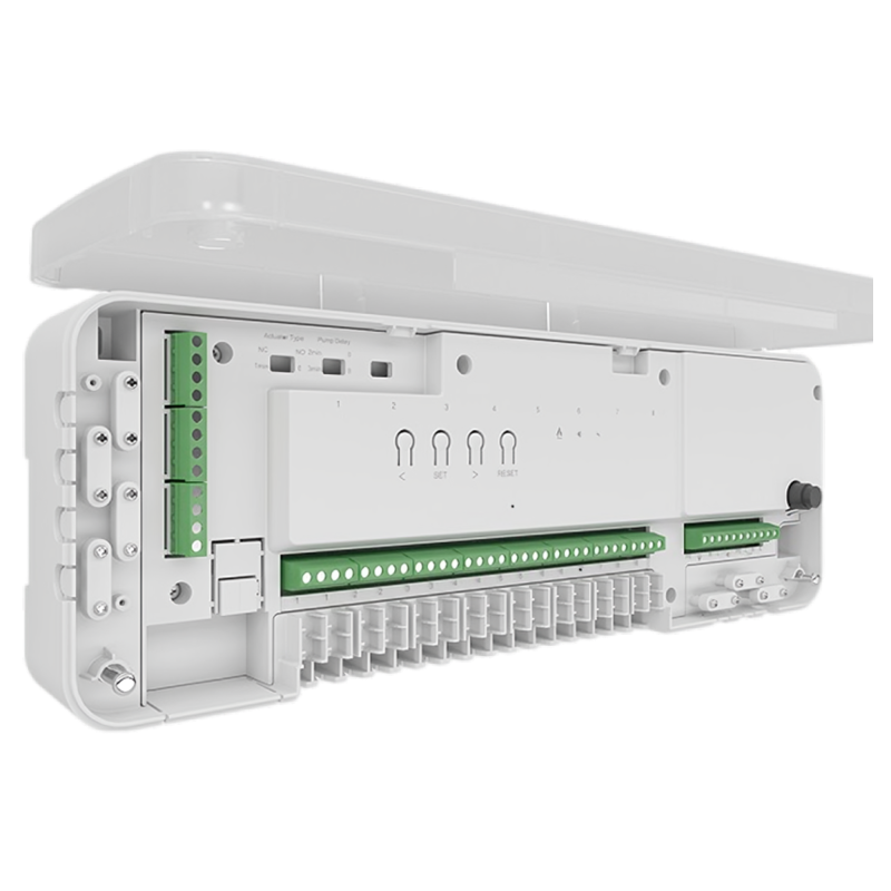 Central unit Q20, Controller for underfloor heating and radiators through distributor, 8 zones