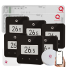 Q20 Underfloor Heating Automation, 2x 8-zone Controllers, 6 Q30 Wireless Thermostats, e-Ink Display, Glass Touch Panel, Smart