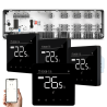 Q10 Underfloor Heating Automation Kit, Smart Management and Monitoring for 8 Zones, 4 Wired Recessed Q40 Thermostats