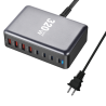 Statie incarcare 320W, High Power Fast Charging, 4x USB-C, 4x USB, laptop, tableta, telefon