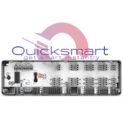 Automatizare Incalzire Pardoseala Q10, 2x Controller pardoseala 8 zone, 4 Termostate cu fir Q40, Incastrabil, Smart, negru