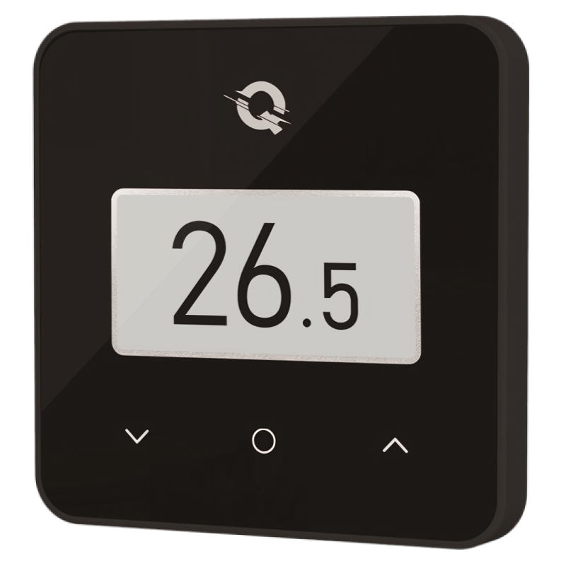 Wireless Thermostat Q30 - Additional thermostat for the Q20 UnderFloor Automation Kit, Black