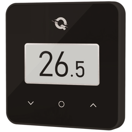 Wireless Thermostat Q30 - Additional thermostat for the Q20 UnderFloor Automation Kit, Black