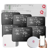 Q20 Underfloor Heating Automation Kit, Smart Management for 2x 8 Zones, Fully Wireless, 6 Wifi Thermostats, e-Hub Included, RF