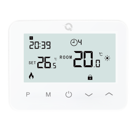 Termostat Wireless Q20- termostat suplimentar pentru Kit Automatizare Pardoseala Q20, Alb