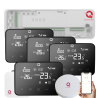 Q20 Underfloor Heating Automation Kit, Smart Management for 8 Zones, Fully Wireless, 4 Wifi Thermostats, e-Hub Included