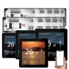 Q10 Underfloor Heating Automation Kit, Smart Management for 2x 8 Zones, 4 Wired Recessed Q50 Thermostats, Phone Control