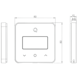 Termostat centrala Q30 Wireless, Acumulatori Li-ion, Ecran e-Ink, Panou tactil sticla, Smart, Negru